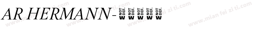 AR HERMANN字体转换